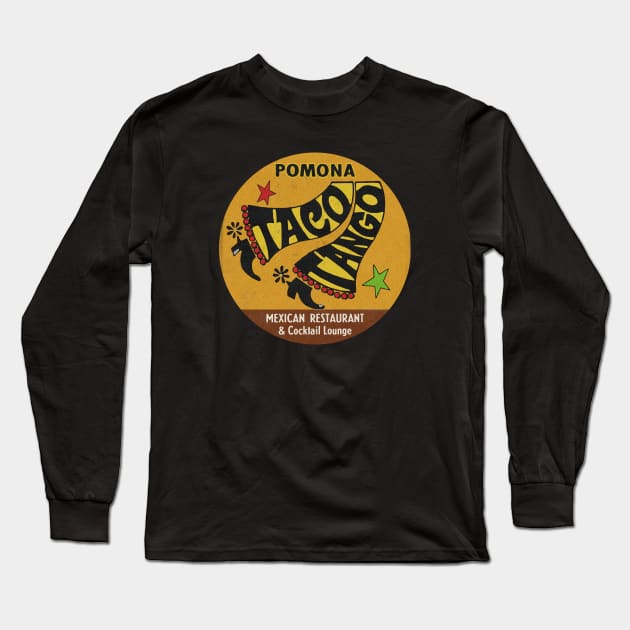 Vintage Mexican Taco Restaurant Long Sleeve T-Shirt by Kujo Vintage